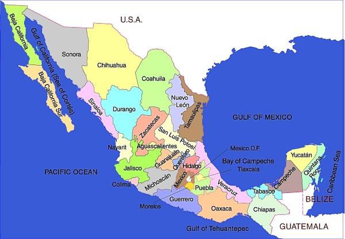 Meksika karte valstīm