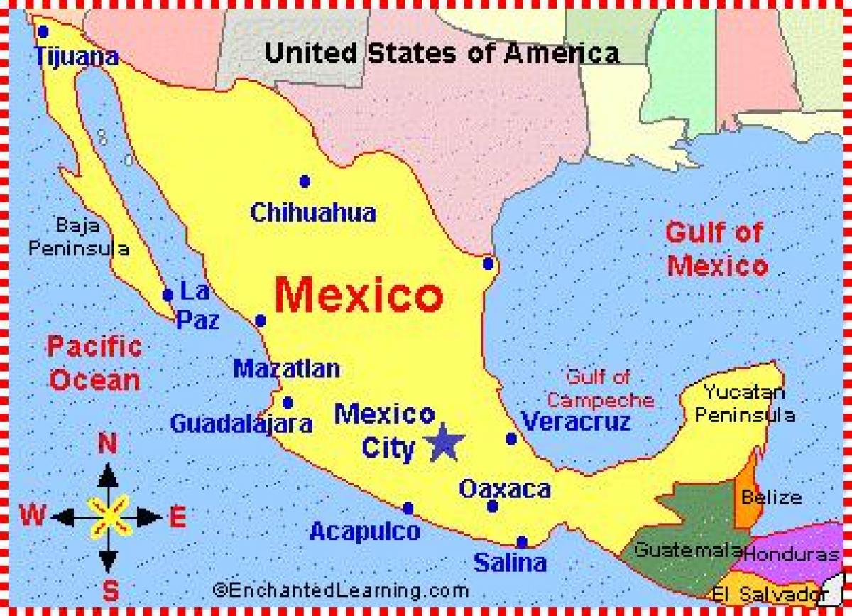 karte Meksika