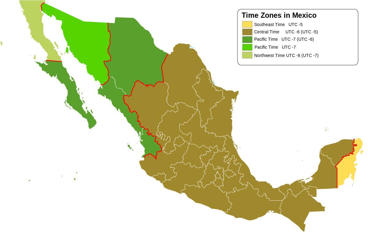 laika zonu karte Meksika
