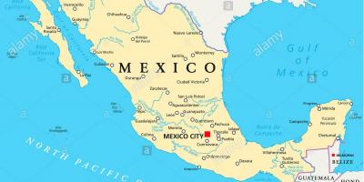 Meksikas pilsētu karte