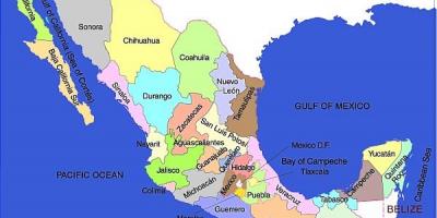 Meksika karte valstīm