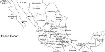 Meksika izdrukājamu kartes