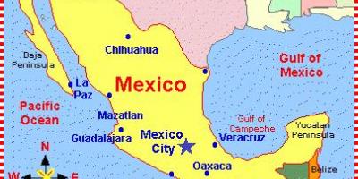 Karte Meksika