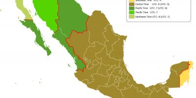 Laika zonu karte Meksika