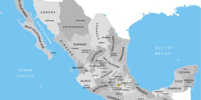 Kartes Meksikas provinces